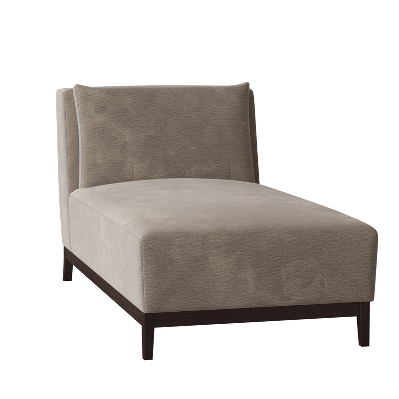 Barton Chaise Lounge, Black Walnut, Gray