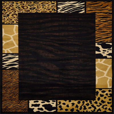 Animal Print Pattern Area Rug  - 2 Ft. 7 In. X 7 Ft. 3 In.
