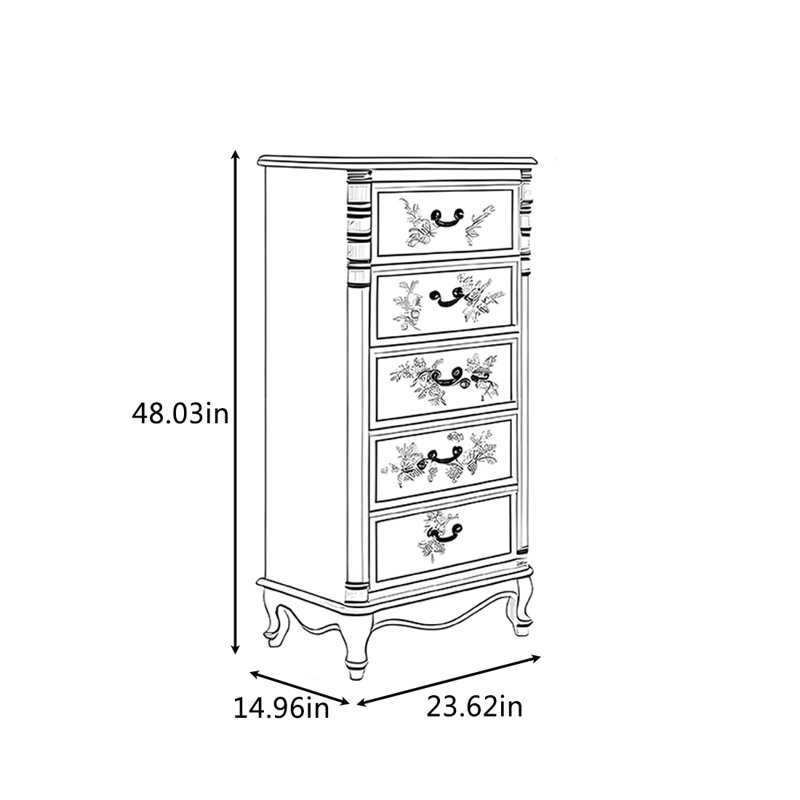Armoire peinte de style américain