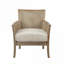 Fauteuil en canne tissé organique à siège unique, dossier et côtés tissés, polyester beige-2130993375