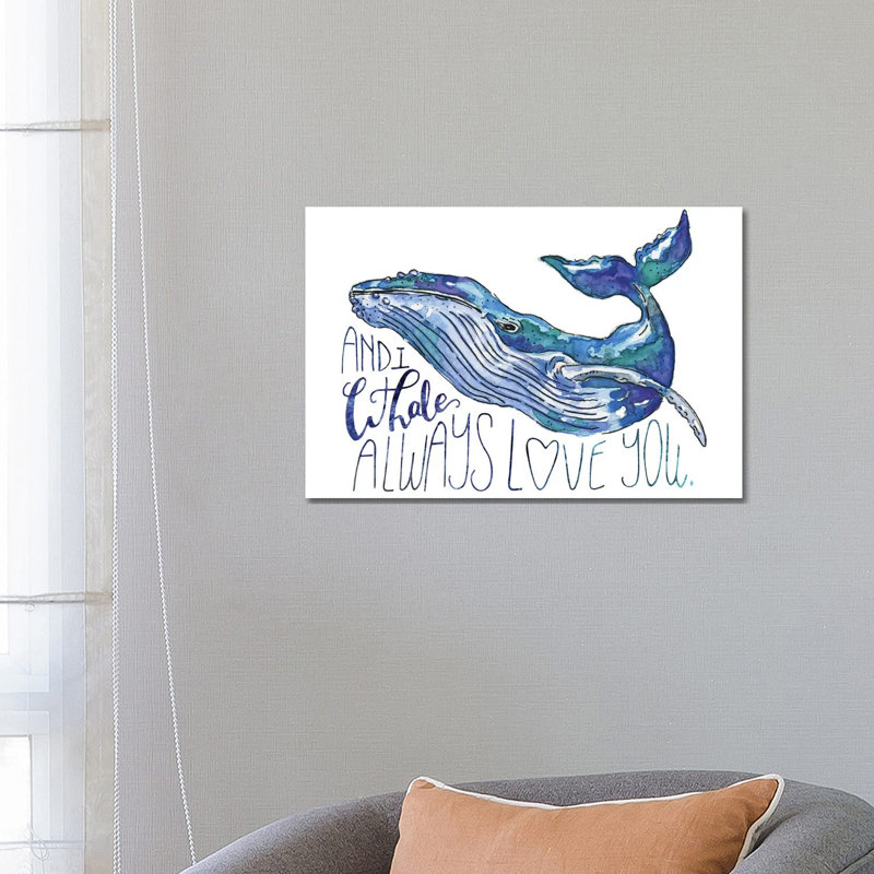 Whale Love by Catherine McGuire - Wrapped Canvas Gallery-Wrapped Canvas Giclée, 45.72cm H x 66.04cm W