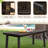 Norwood Acacia Solid Wood Top Metal Base Dining Table-785890486
