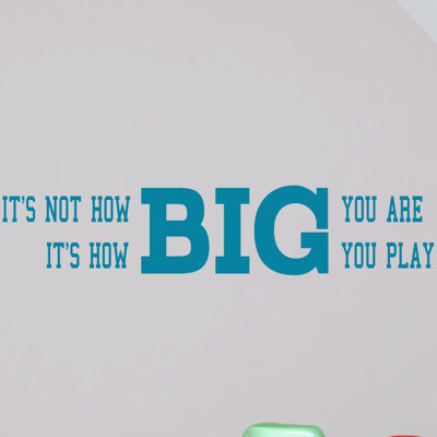 Adhésif décoratif «how you play you play