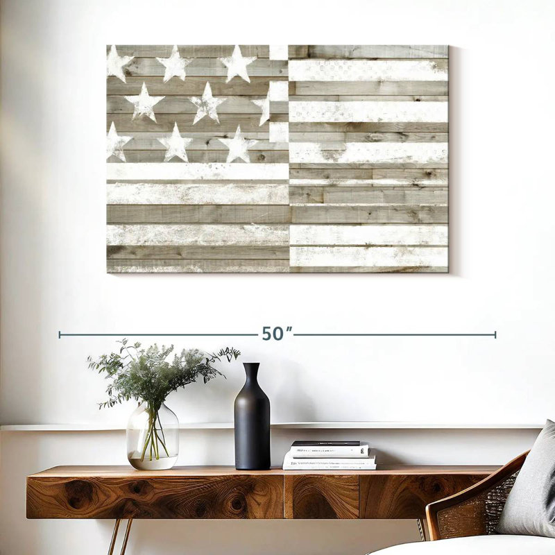 Drapeau Borges Rustic Americana, H 26 po x l 39 po