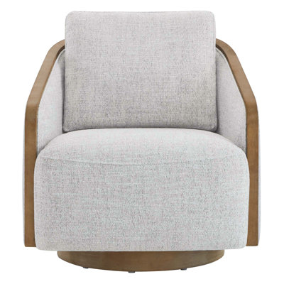 Nieve Upholstered Swivel Barrel Chair