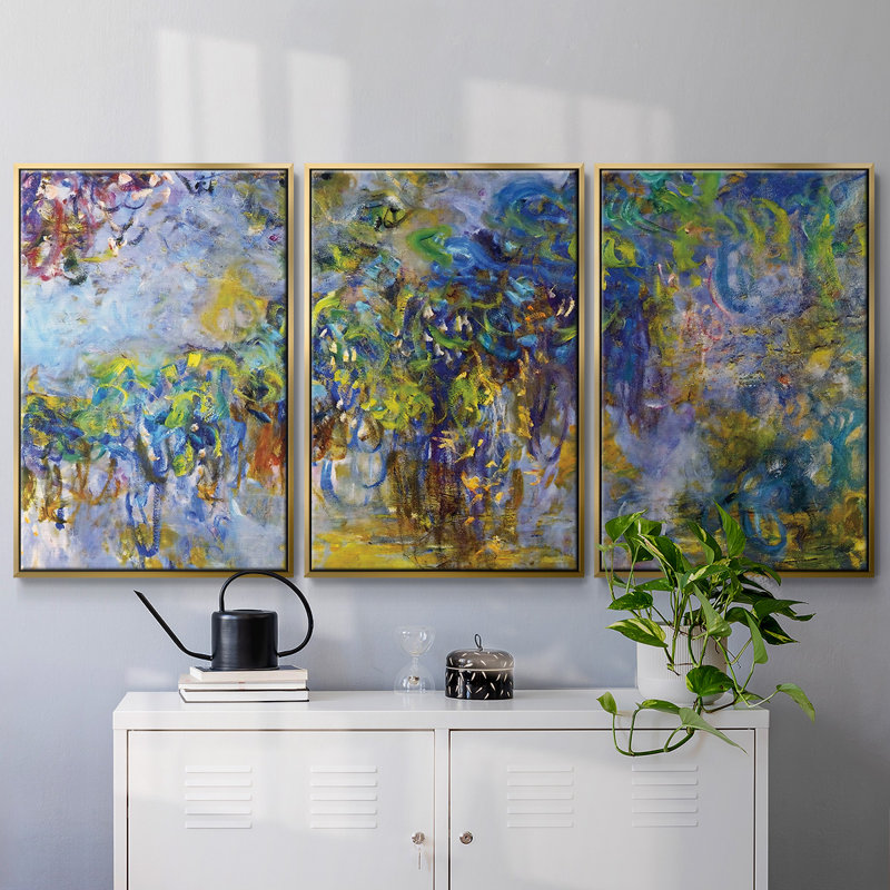 Wisteria, 1919, toile tendue avec châssis, Or, H 36 po x l 75 po x P 2 po