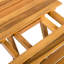 Table d'extérieur pliable, en bois avec finition et légère, s'adapte aux petits espaces serrés