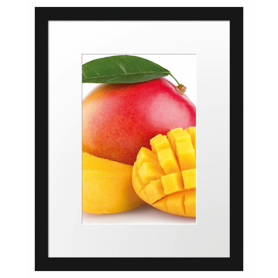 Gerahmtes Poster Aufgeschnittene Mango