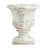 9.4X9.4X10.6" Decorative White Urn Planter With Distressed White Finish And Gold Accents