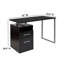 Desk with Two Drawers and Metal Frame-1255066938