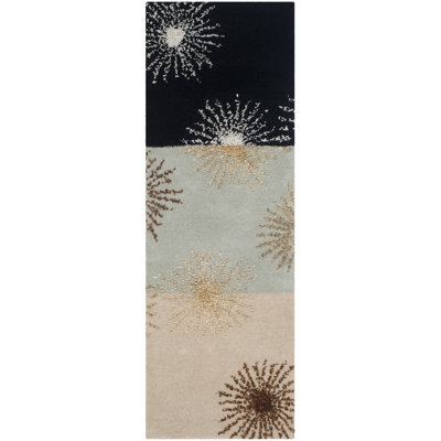Jolliff Hand Tufted Wool And Viscose Abstract Rug
