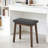 Solid Wood Vanity Stool with Saddle Seat