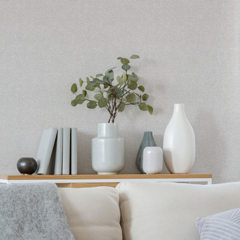 10.05m x 53cm Textured Matte Wallpaper Roll, Grey