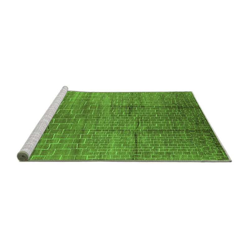 Hegwein Washable Geometric Indoor Rug, Round 4'