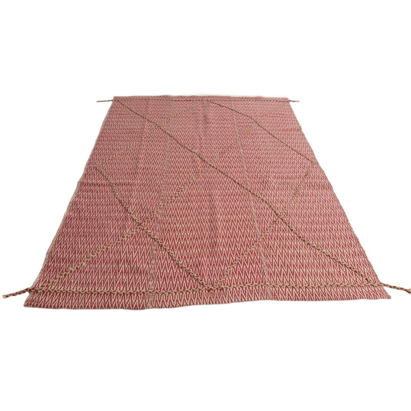 Tapis rose et ivoire 6x8 Pinson