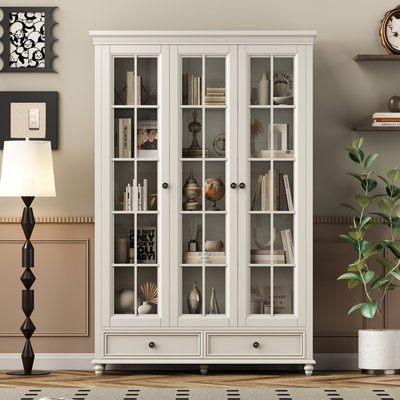 American-style Simple Solid Wood Display Cabinet