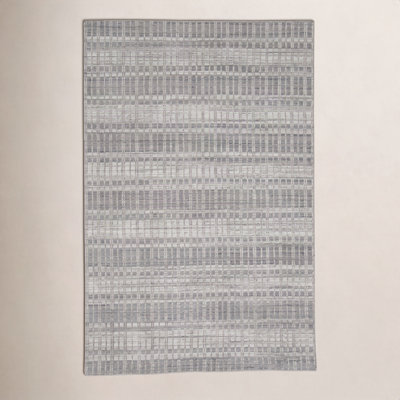 Adriann Gray Hand-Woven Geometric Rug