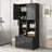 Gosellini 67"H Bathroom Cabinet with Adjustable Shelves and Open Shelves Multiple Storage System-1711119056