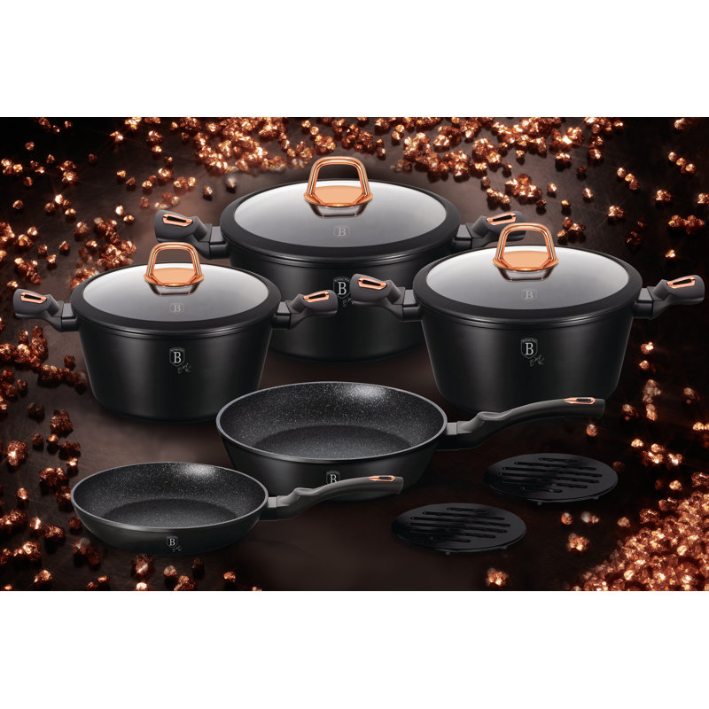 Batterie de cuisine antiadhésive Aluminium 10 pièces Berlinger Haus