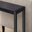 Table d'appoint, côté, bout, étroit, petit, stratifié noir à 2 niveaux, contemporain, moderne-37794477