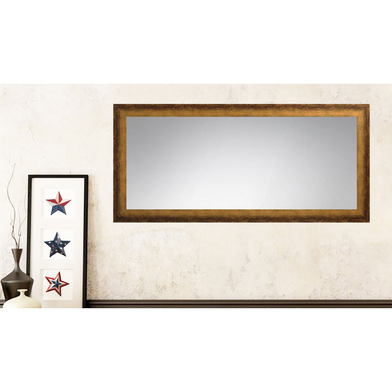 Harrogate Wood Flat Wall Mirror, 39" H x 71.5" W