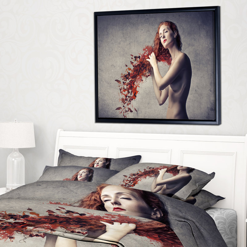 « from red cheveu to leaves », impression, H 30 po x l 40 po x P 1,5 po, Toile avec cadre flottant