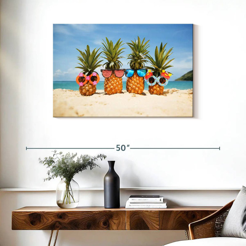Funny Pineapple Fruit, 24" H x 36" W
