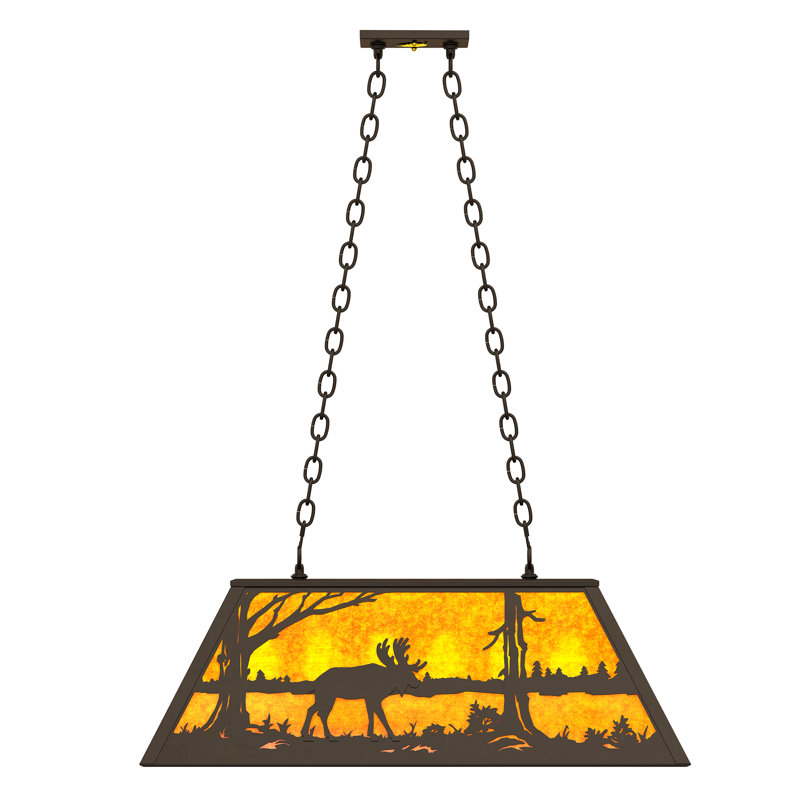 Luminaire suspendu géométrique Old Forge, Espresso / jaune, 6