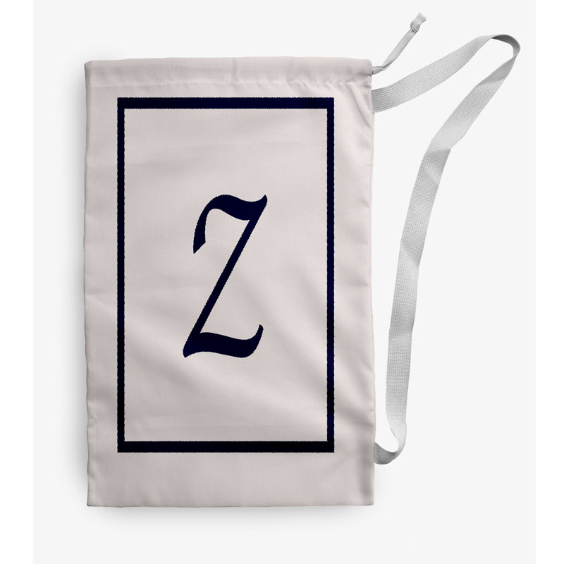 Sac à linge Monogram, Petit (H 29 po x l 18 po), Ivoire/noir