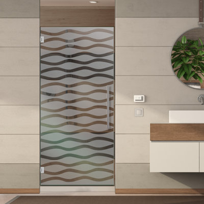Porte de douche en verre 29 1/2 po x H 75 po