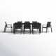 Benston 86.5'' Rectangular 8 - Person Outdoor Dining Set