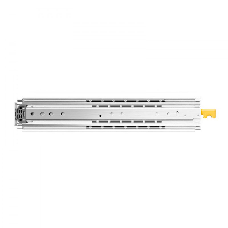 Drawer Slides with Lock, 1 Pair 40 inch, Industrial Drawer Slides up to 500 lbs Capacity, 3-Fold Full Extension, Ball Bearing Lock-in & Lock-Out, Side Mount