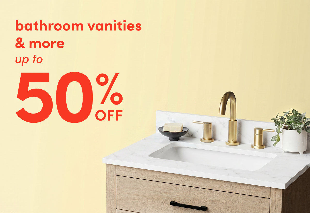 bathroom vanities & more on clearance