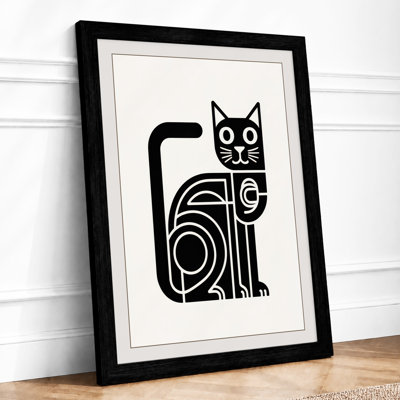 Cat Geometric - Framed Print