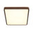 Scandinavian LED Walnut Wood Rectangular Flush Mount