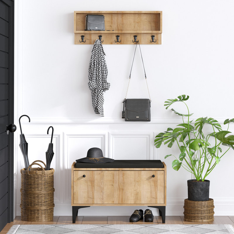 Wendelgard Hall Tree with Shoe Storage