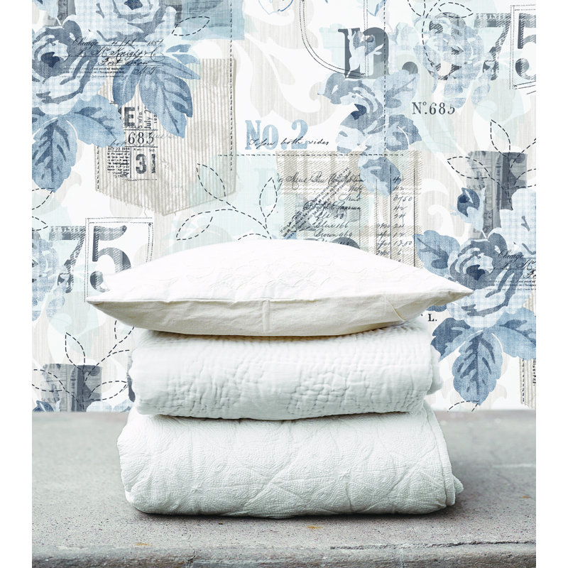 10m x 53cm Matte Wallpaper Roll, Beige/Violet