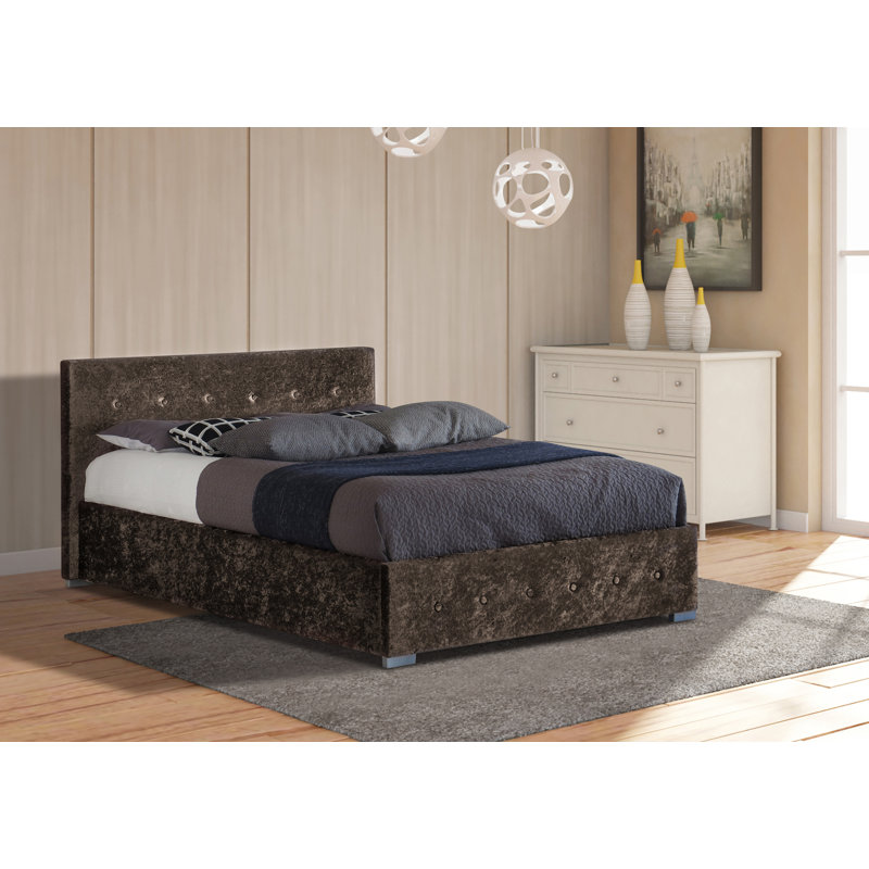 Dodge Upholstered Ottoman Storage Bed, Brown, Kingsize (5')