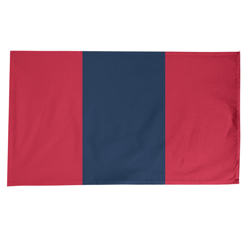Chemin de table Florida, Rouge / bleu / rouge, Mélange de coton, 102 po x 58 po