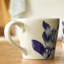 Tasses à café élégantes en céramique blanche avec imprimé floral - ensemble de 2 verres durables et élégants pour un usage quotidien