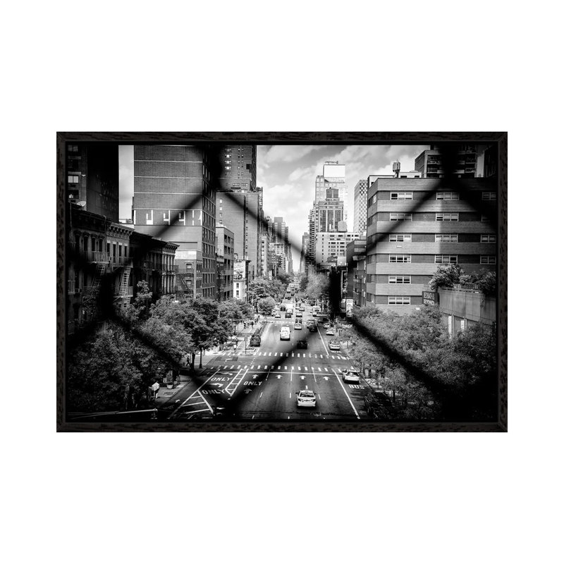 Between The Mesh Of The Fence by Philippe Hugonnard - Print on Canvas, 45.72cm H x 66.04cm W x 3.81cm D, Black Floater Framed