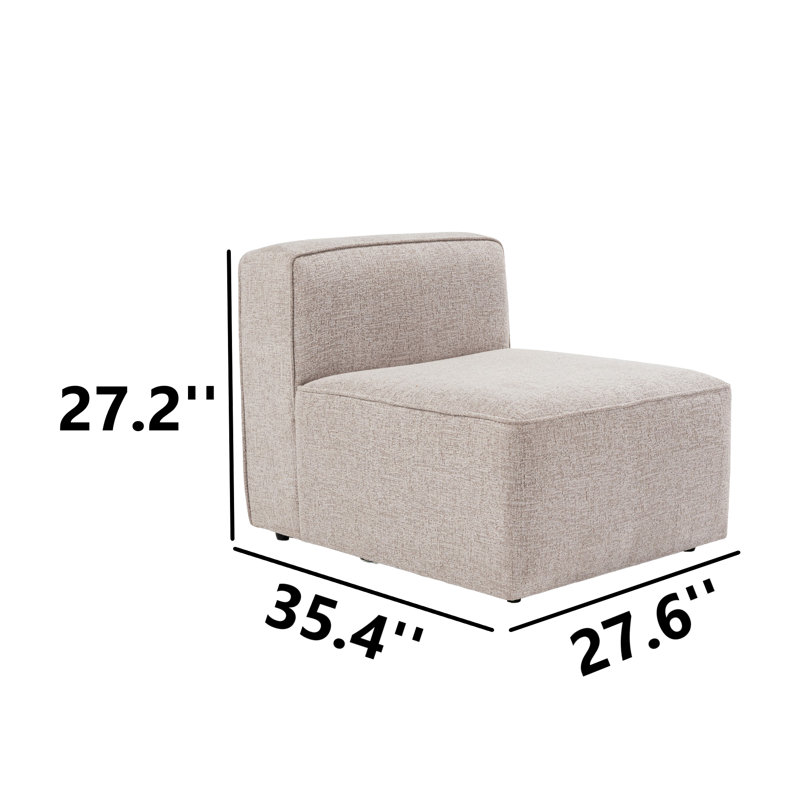 Nagham Fabric 27.56'' Reception Loveseat