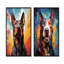 Bull Terrier Boldness - ensemble de 2 reproductions d'art sur toile-102570622-102570618