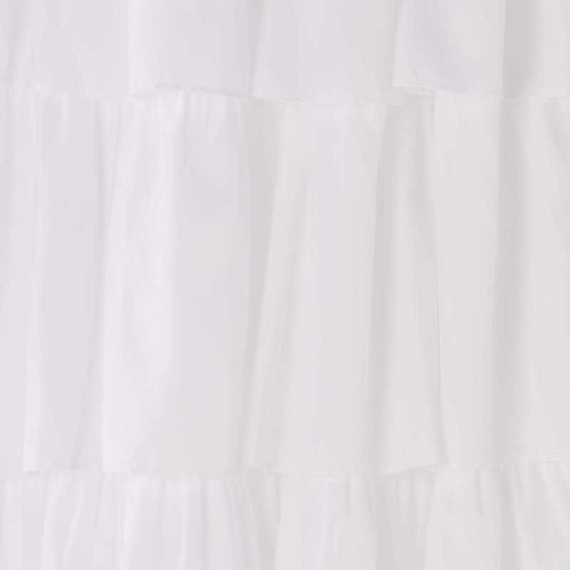 Mader Pleated Layer Curtains for Living Room and Bedroom White 40" x 84" Rod Pocket