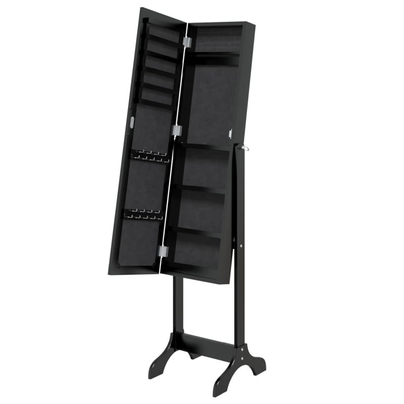 Perezville Freestanding Jewelry Armoire, Black