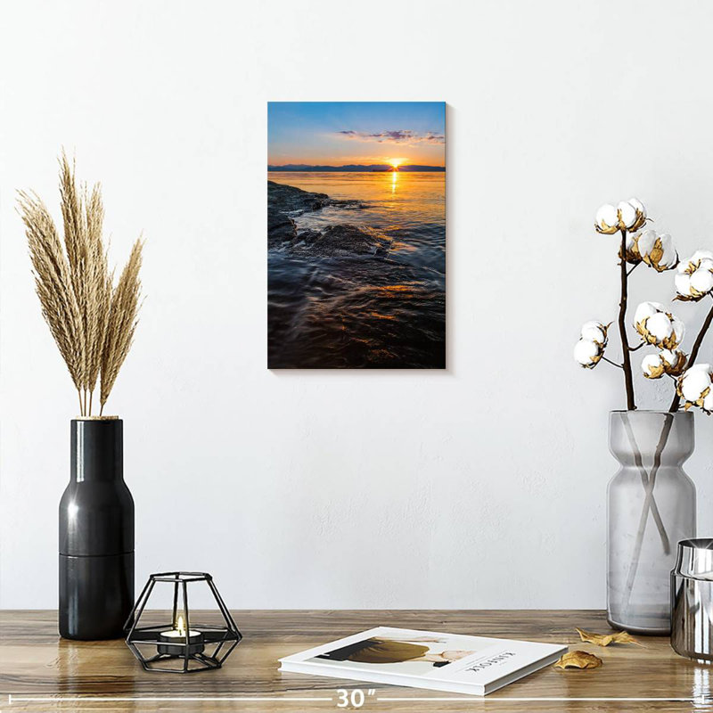 Alvord Lake Champlain Sunset, 12" H x 8" W