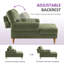 Chaise longue rembourrée avec dossier réglable Jazier-1950157571