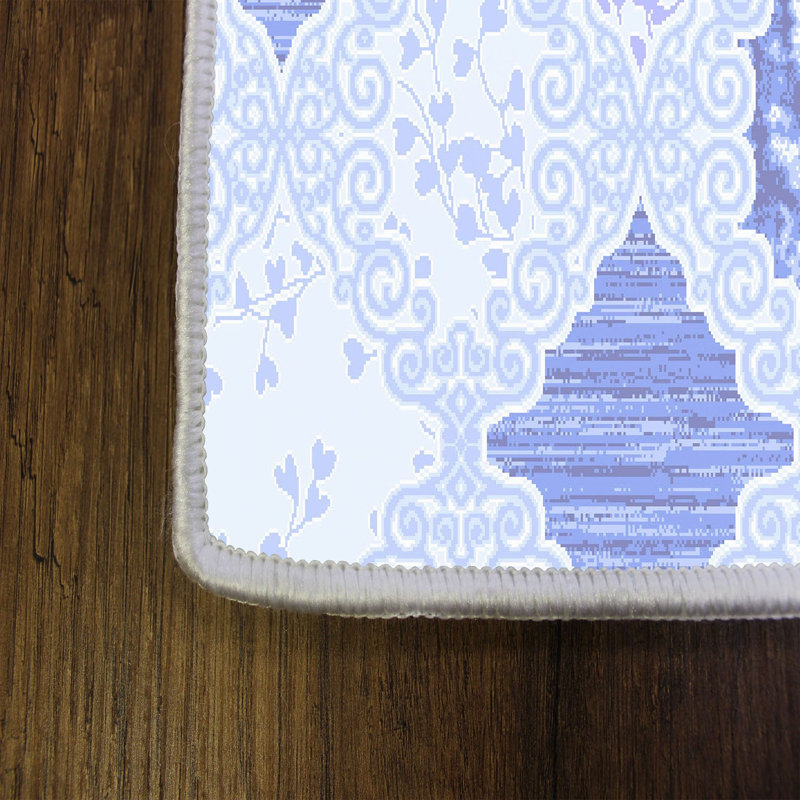 Tapis de haute qualité imprimé en 3D (2,6 x 4,0 pi), 100% polyester, d'une hauteur de poils de 0,3 po | Pois antibactérien et antidérapant en feutre de PVC | Lavable à la machine, conception élégante pour le salon, la chambre à coucher et le bureau