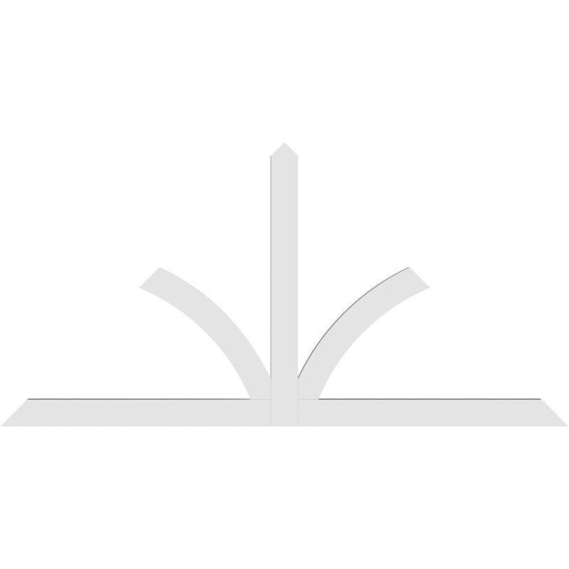 Richland Architectural Grade PVC Gable Bracket, 42" H x 84" W (Pitch: 12/12), 2" D x 4" F