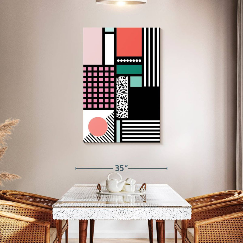 Motifs abstraits pastel Avery, H 45 po x l 30 po
